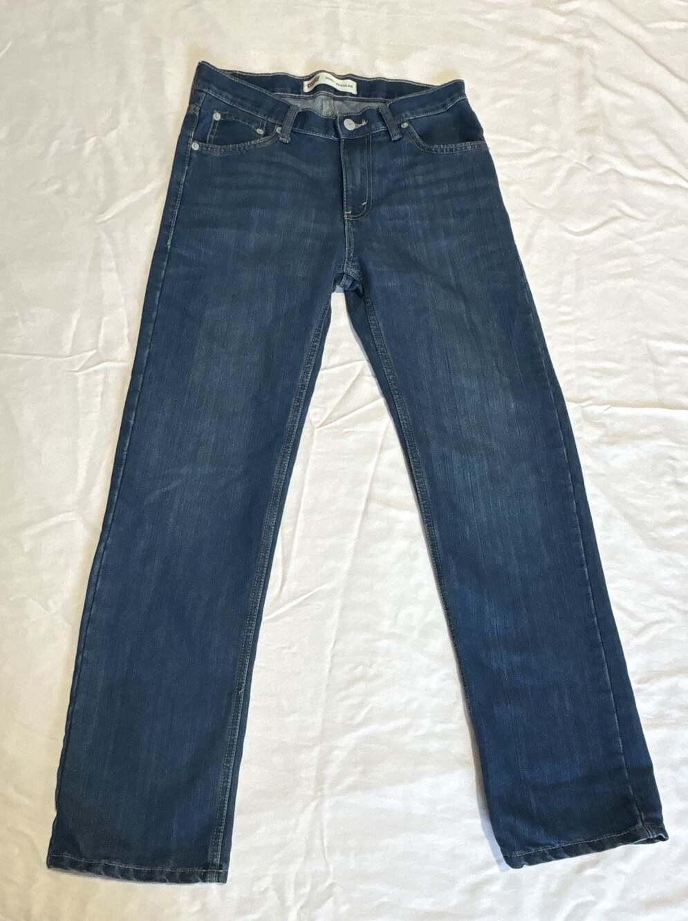 Levi's 505 Regular Fit Straight Leg Dark Blue Jeans